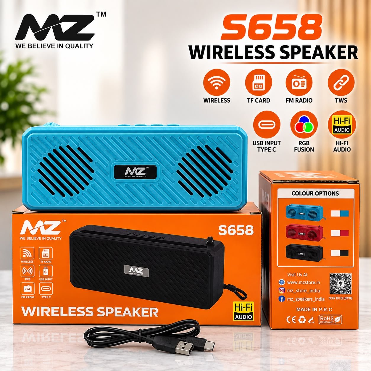 MZ S668 Retro Radio Bluetooth Speaker